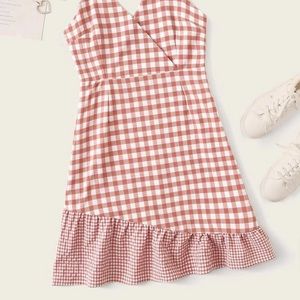 Pink picnic pattern dress